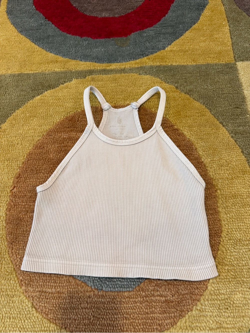 Free People FP Movement Happiness Runs Crop Tank Top Seamless Light Grey Medium
